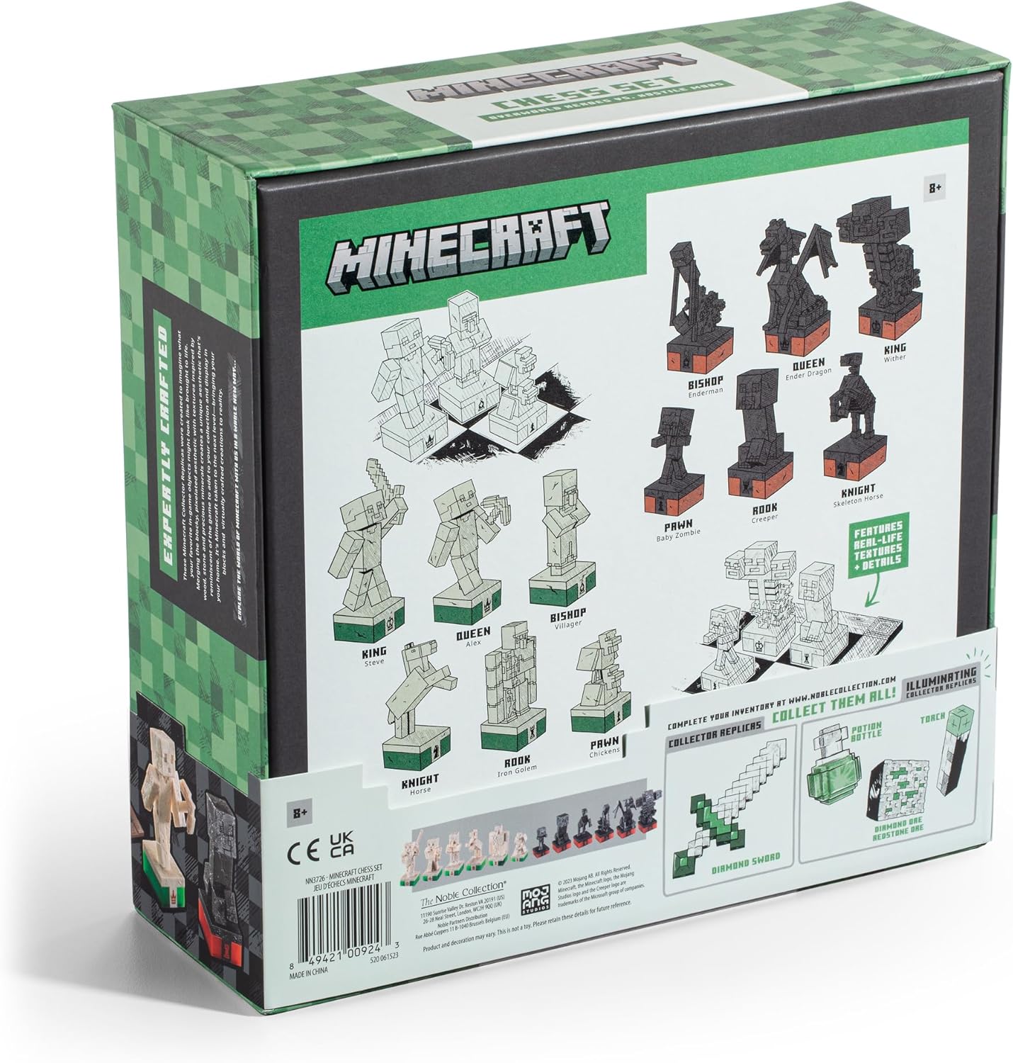 Minecraft Chess Set The Noble Collection Minecraft Chess Set The Noble Collection